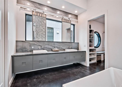 Modern bathroom tile